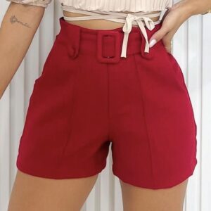 Short alfaiataria linho