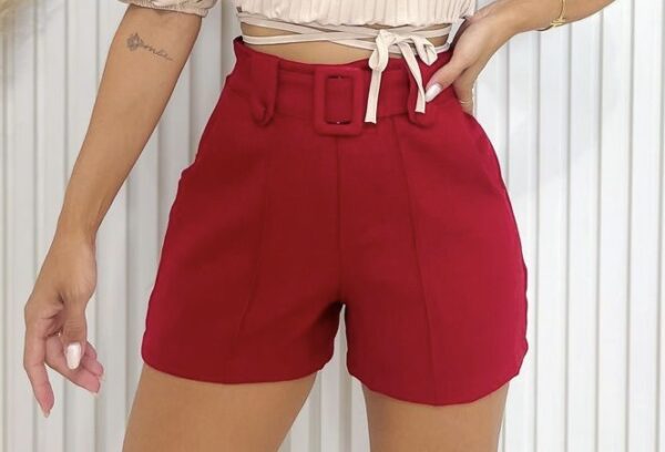 Short alfaiataria linho